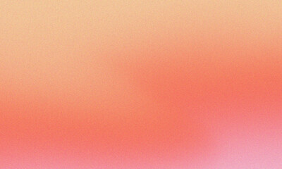 Warmtoned abstract background featuring a grainy texture and a smooth gradient of orange, peach, and pink hues creating a soft and inviting visual experience