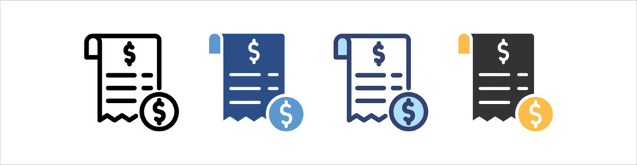 Fee Icon Set Multiple Style Collection