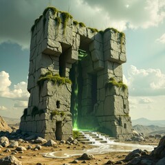 Outdoor ancient rock architecture