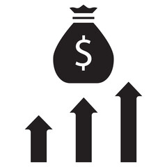 Total Revenue Icon, Maximizing Total Revenue, Strategies for Sustainable Growth, Driving Business Success with Revenue, Total Revenue as a Key Indicator, vector
