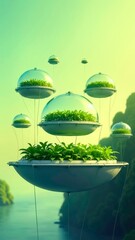 Green ecological platform in water