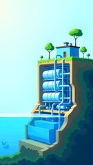 Coastal buildings with facilities