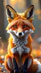 Obraz premium Fox beautiful high-resolution image with vibrant colors and clarity.