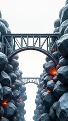 The natural landscape of canyon bridges