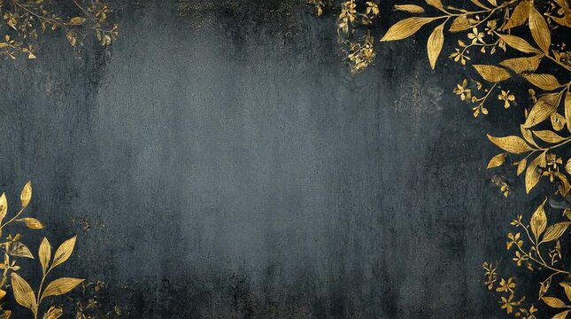 Gold Leaves Border Texture