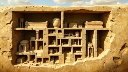 Retro architectural art patterns