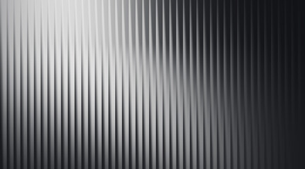 Illustration of abstract metallic background with vertical ribbed texture and soft lighting