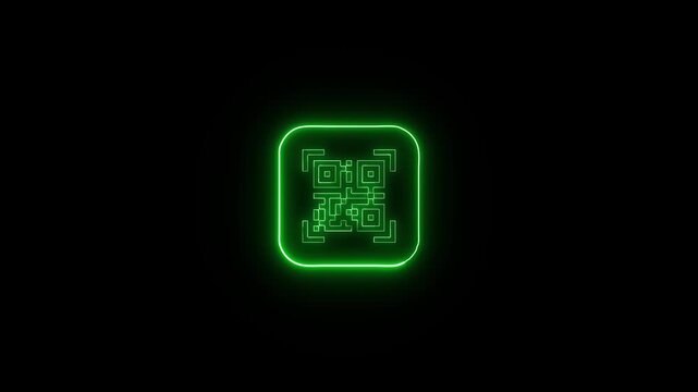 QR code for payment. Scan qr code icon with laser.
