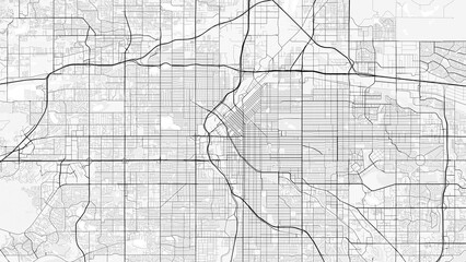 Denver City Map. Minimalist black and white line art poster for printing, wallpaper, wall art for home and office decor