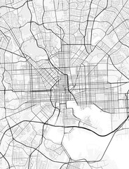 Naklejka premium Baltimore City Map. Minimalist black and white line art poster for printing, wallpaper, wall art for home and office decor