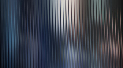 Illustration of metallic ribbed texture with a cool blue and grey color palette, abstract background