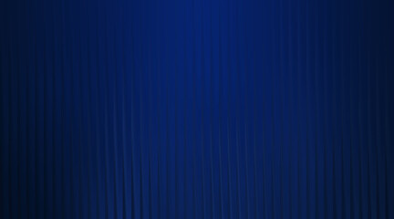 Fototapeta premium Illustration of deep blue vertical ribbed background with soft light and shadow play