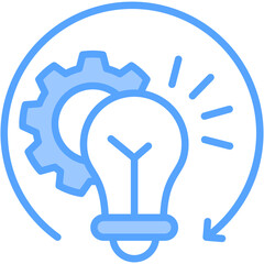 Innovation Process blue icon