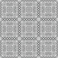 Classic black and white seamless pattern with minimal geometric style. Perfect for packaging, cards, and creative templates