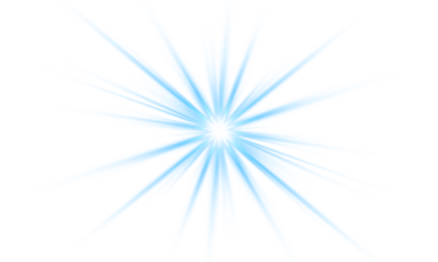 Bright blue star png with magical glow and glittering sparkle effect, elegant shining light. Perfect for Christmas, holiday, or celebration design concept.