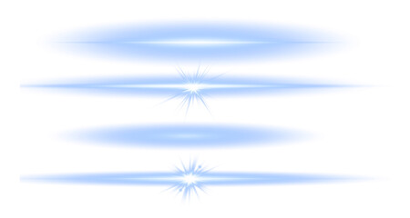 Bright blue lines png with magical glow and glittering sparkle effect, elegant shining light. Perfect for Christmas, holiday, or celebration design concept.