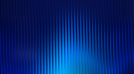 Illustration of deep blue abstract background with bright blue light streaks and vertical lines creating a sense of depth
