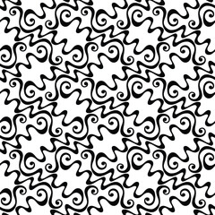 Elegant monochrome seamless design with decorative swirls. Great choice for textile prints, wallpapers, and digital use
