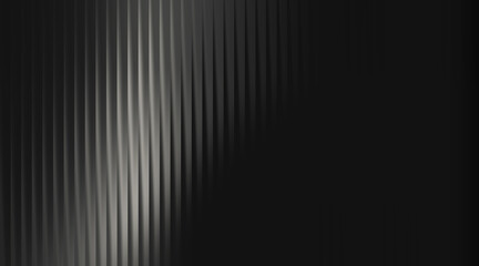 Illustration of abstract dark background with vertical metallic ridges and a soft light reflection on the left side
