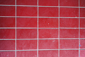 Red Ceramic Floor Tile Texture &ndash; Glossy Terracotta Surface Background