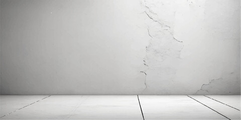 Dark gray concrete wall and floor create a grungy empty room with rough cement texture and vintage light