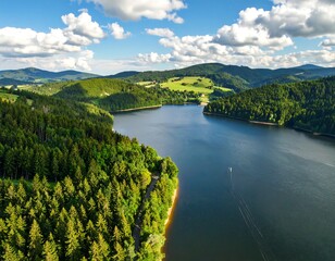 Fototapeta premium Scenic lake in mountains