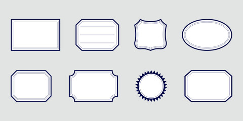 Labels set. Label frames, stickers, tags, badges. Vector illustration