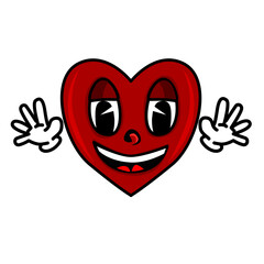 Illustration of a happy heart