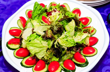 fresh salad with tomatoes