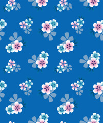 Japanese Sweet Flower Fall Vector Seamless Pattern