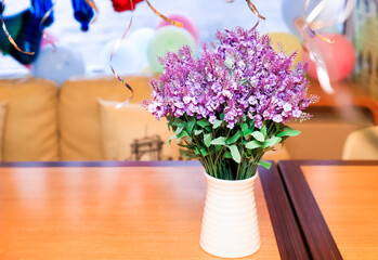 bouquet of flowers on a table