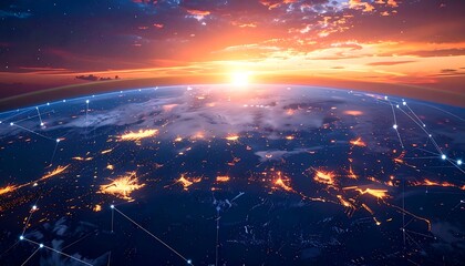 Global Connectivity at Dawn - A Networked World.