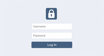 Secure login page for professional websites and apps with username and password fields, emphasizing data security and privacy in the digital age