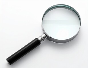magnifying glass on white background