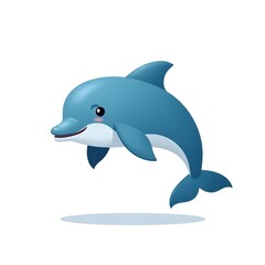 Fototapeta premium dolphin isolated on white