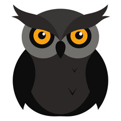 Night owl icon on white background.