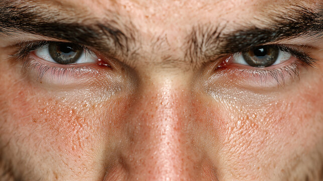 Intense gaze shows determination and focus conveying raw emotion and resilience ideal for conveying powerful messages about strength and overcoming challenges