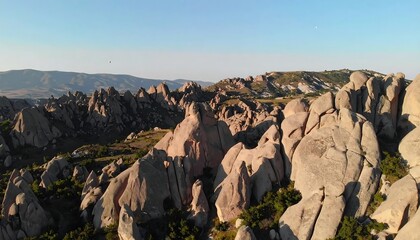 Granite Boulders Landscape - A Natural Stone Formation in the Mountains.