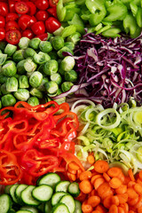 Diet or vegan food concept. Variety of Fresh Vegetables