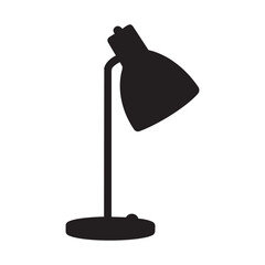 Modern desk lamp silhouette iconic design for study workspace and office lighting vector

