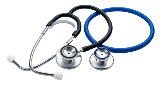  Stethoscope bundle with two variations isolated on transparent background