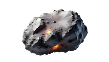 A glowing orange asteroid approaches Earth, highlighting the importance of planetary defense on International Asteroid Day