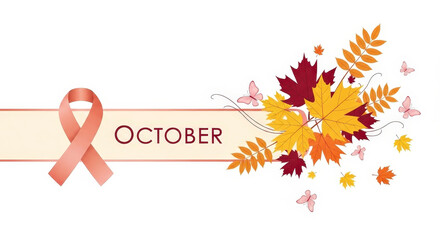 October Breast Cancer Awareness Month Support Health Charity Event