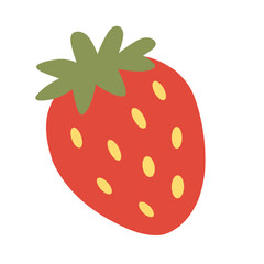 Strawberry in Cottagecore Style for Fruit Illustration and Decor