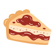 Berry Pie Slice in Cottagecore Style for Cozy Dessert Design