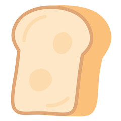 Bread Slice in Cottagecore Style for Cozy Bakery Illustration