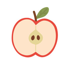 Apple Slice in Cottagecore Style for Fruit Illustration