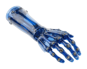 Innovative robotic hand design modern product tech isolated on transparent background
