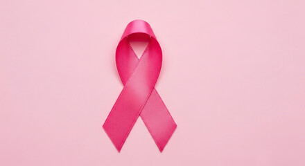 Pink Ribbon Symbol for Breast Cancer Awareness Month Campaigning and Support