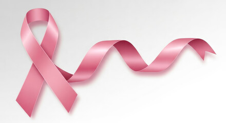 Pink Ribbon Symbolizing Breast Cancer Awareness and Support for Patients